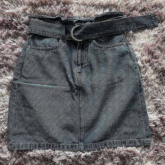 *NEW* H&M Paper Bag Jean skirt - Picture 2 of 4